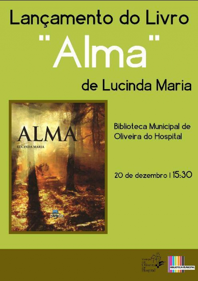 Lançamento do livro “Alma” de Lucinda Maria
