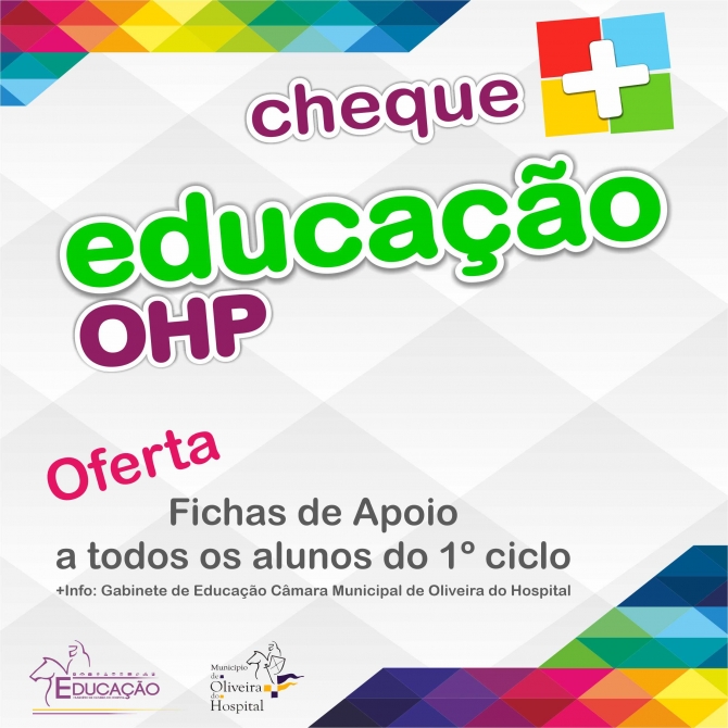 Câmara Municipal de Oliveira do Hospital entrega “Cheque + Educação” aos alunos do 1.º CEB