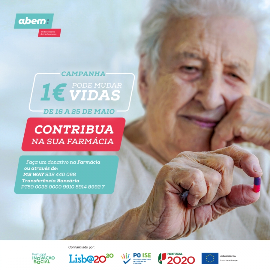 Campanha “1€ abem:” nas farmácias aderentes do Município de Oliveira do Hospital até 25 de maio